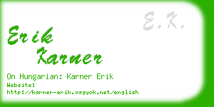 erik karner business card